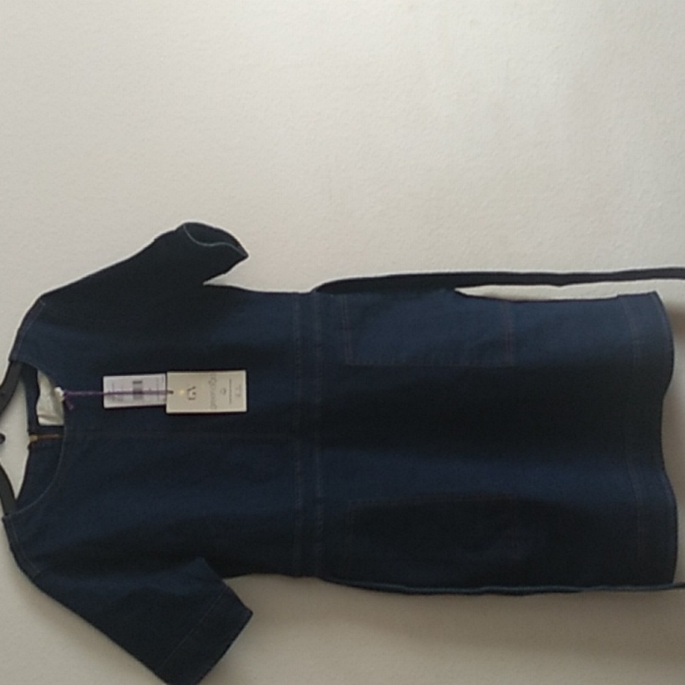 GLORIA VANDERBILT X CHRISTIAN SIRIANO Blue Jean Mini Dress 2pocket zipper back.